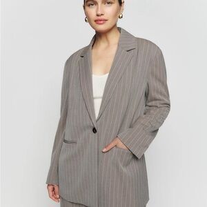 Reformation Pinstripe Blazer (Carina Blazer)